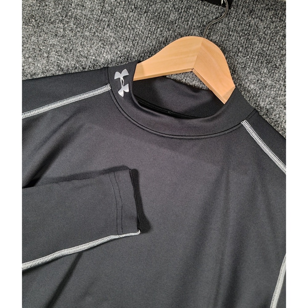 Under Armour ColdGear Compression Shirt Mens XL Black Long Sleeve Mock Neck Top
